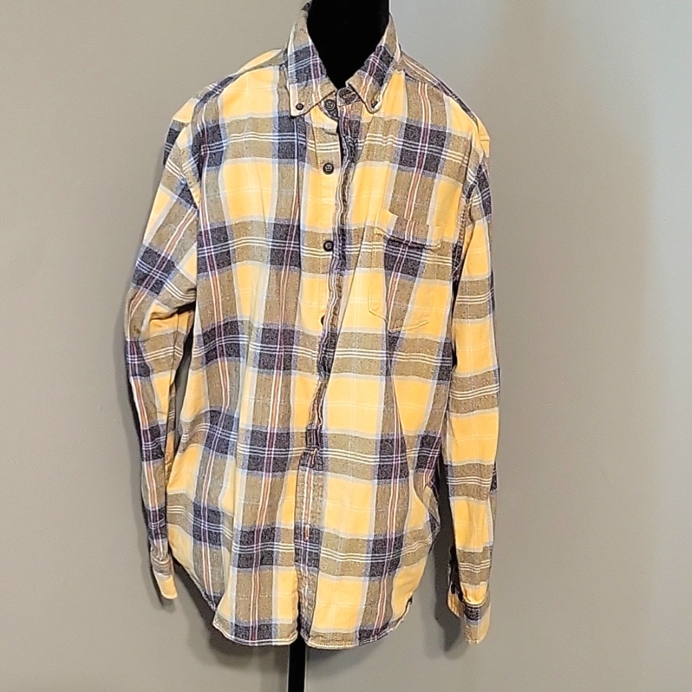 Men's Plaid Button Up Long Sleeve